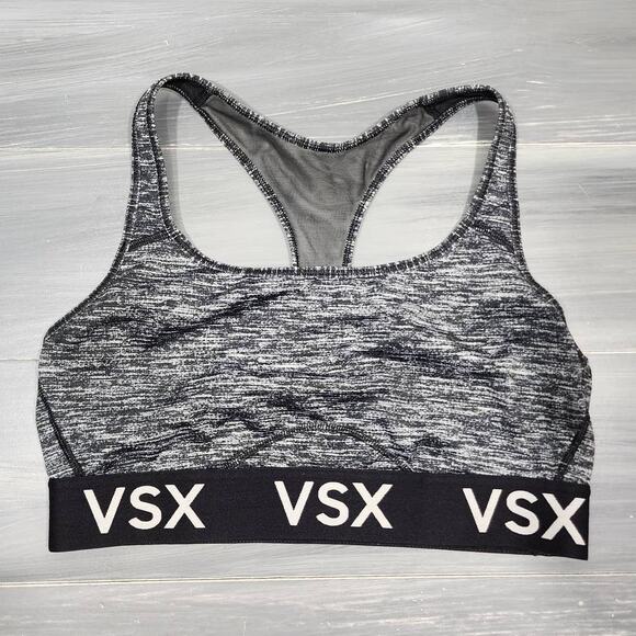 Victoria's Secret Sports Bra Victoria Sport T Back Large Black and Gray - Picture 1 of 8